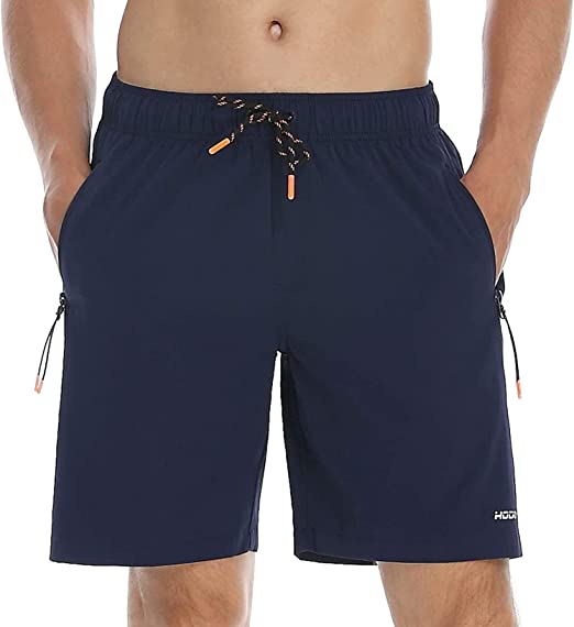 Photo 1 of HODOSPORTS Mens No Liner Swim Trunks Quick-Dry with Zipper Pockets