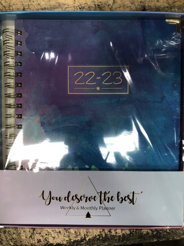 Photo 2 of Planner 2022-2023 - 2022-2023 Academic Planner Weekly and Monthly AUG 2022-JUN 2023, 9.3" x 8.25", Thick Paper with Colorful Tabs, Twin-Wire Binding Blue