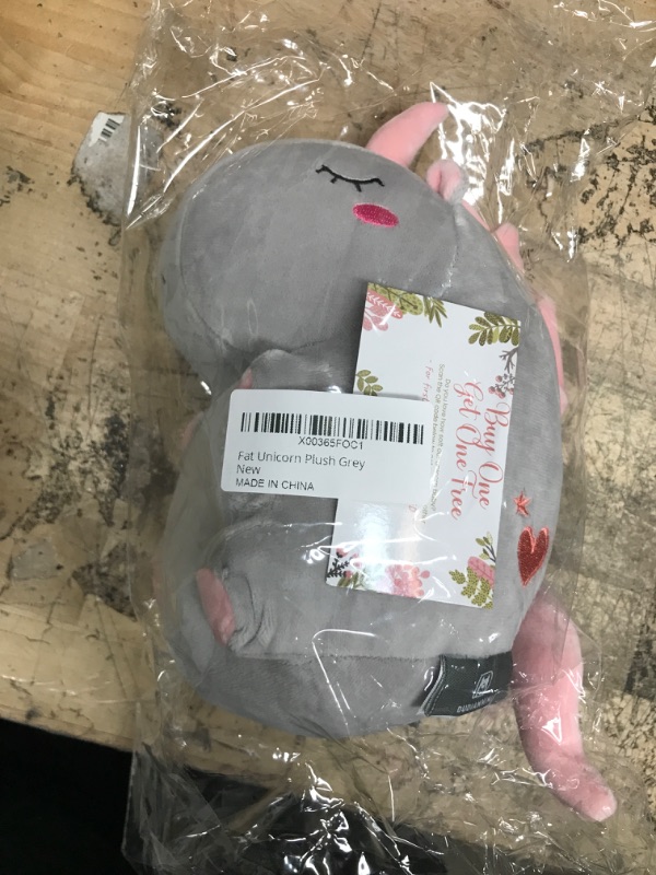 Photo 1 of DUDIANMIMI Cute Soft Unicorn Plushie for Kids – Grey Fat Unicorn Plushie Doll – Plush Cuddle Buddy – Adorable & Huggable Stuffed Animal Plushie for Boys & Girls – Decor or Plush Toy Pillow