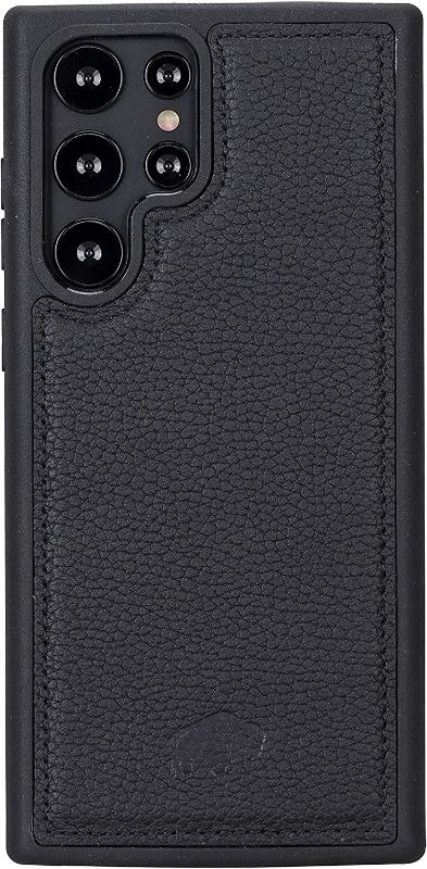 Photo 1 of Samsung S22 Ultra Leather Case - York Luxurious Leather Case for Samsung Galaxy S22 Ultra (6.8") - Soft Snap-on Cover Case with 360 Drop & Scratch Protection - Wireless Charging