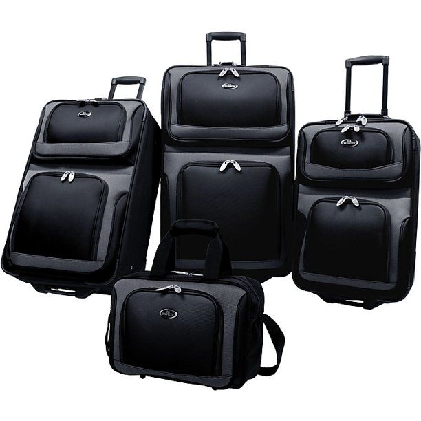 Photo 4 of U.S.® Traveler US6300 New Yorker 4-Piece Luggage Set, Black