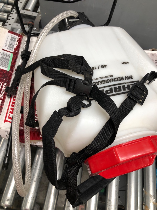 Photo 1 of ***TESTED/ POWERS ON***Chapin 63924 4-Gallon 24-volt Extended Spray Time Battery Backpack Sprayer For Fertilizer, Herbicides and Pesticides, 4-Gallon (1 Sprayer/Package)