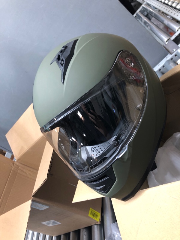 Photo 2 of GLX GX11 Compact Lightweight Full Face Motorcycle Street Bike Helmet with Extra Tinted Visor DOT Approved (Camo, X-Large) Camo X-Large