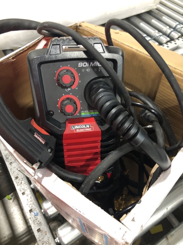 Photo 3 of Lincoln Electric 90i MIG and Flux Core Wire Feed Weld-PAK Welder, 120V Welding Machine, Portable w/Shoulder Strap, Protective Metal Case, Best for Small Jobs, K5256-1 MIG and Flux-Cored Welder