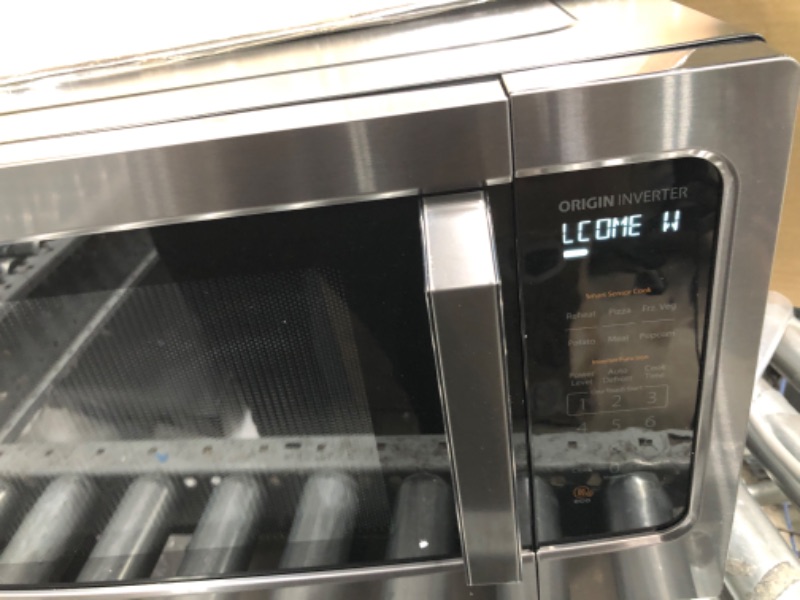 Photo 3 of TOSHIBA ML-EM45PIT(BS) Countertop Microwave Oven With Inverter Technology, Kitchen Essentials, Smart Sensor, Auto Defrost, 1.6 Cu Ft, 13.6" Removable Turntable, 33lb.&1250W, Black Color 1.6 Cu. Ft.-Inverter Microwave Oven