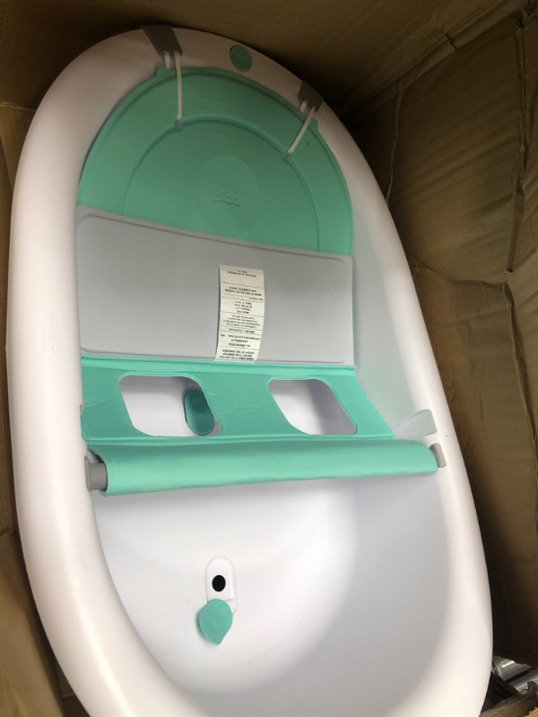 Photo 2 of 4-in-1 Grow-with-Me Bath Tub by Frida Baby Transforms Infant Bathtub to Toddler Bath Seat with Backrest for Assisted Sitting in Tub