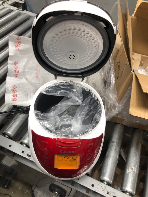 Photo 2 of CUCKOO CR-0655F | 6-Cup (Uncooked) Micom Rice Cooker | 12 Menu Options: White Rice, Brown Rice & More, Nonstick Inner Pot, Designed in Korea | Red/White00