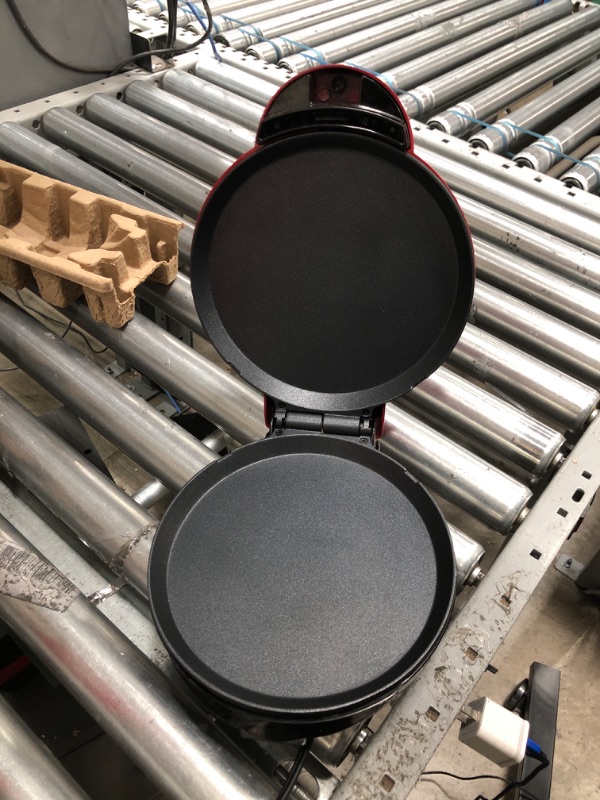Photo 1 of DASH 8” Express Electric Round Griddle for for Pancakes, Cookies, Burgers, Quesadillas, Eggs & other on the go Breakfast, Lunch & Snacks - Red Red Griddle