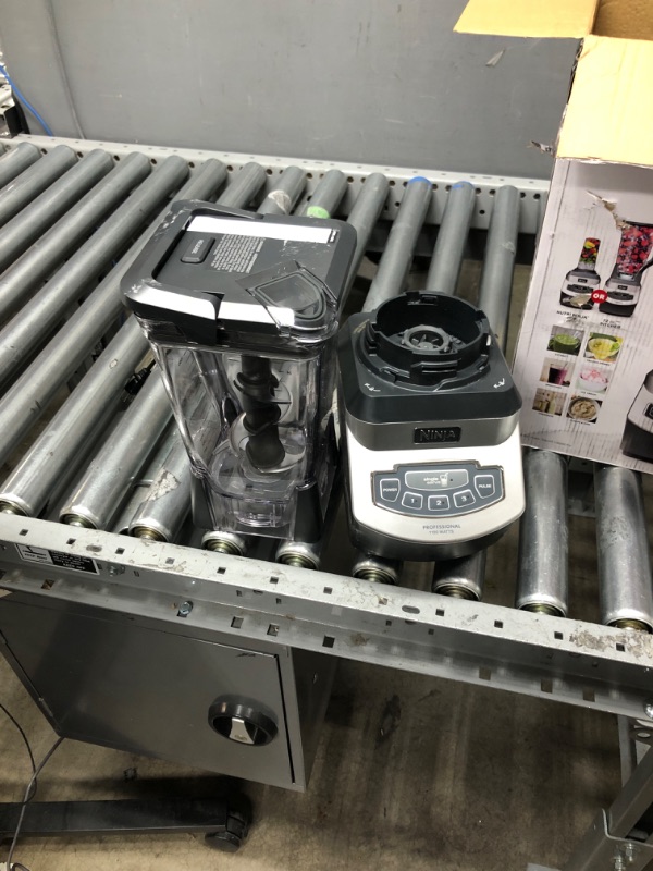 Photo 2 of Ninja BL660 Professional Compact Smoothie & Food Processing Blender, 1100-Watts, 3 Functions for Frozen Drinks, Smoothies, Sauces, & More, 72-oz.* Pitcher, (2) 16-oz. To-Go Cups & Spout Lids, Gray 1100 Watts with Single Serve