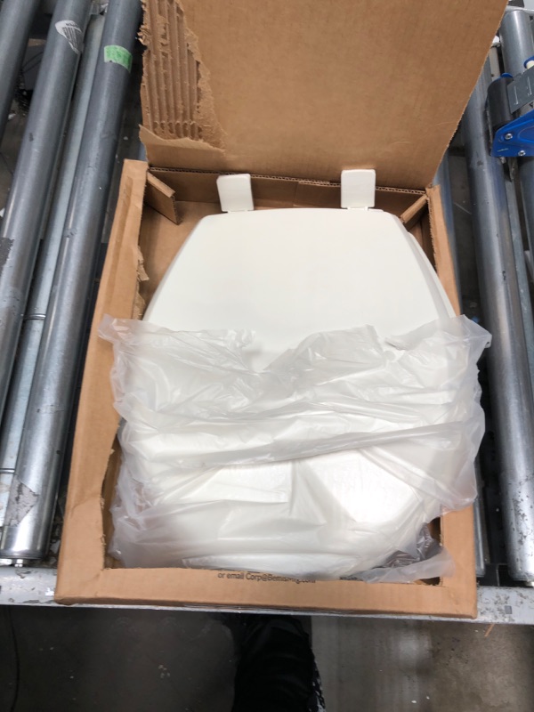 Photo 1 of Mayfair 847SLOW 346 Kendall Slow-Close, Removable Enameled Wood Toilet Seat That Will Never Loosen, 1 Pack - ROUND - Premium Hinge, Biscuit/Linen Biscuit/Linen ROUND Toilet Seat