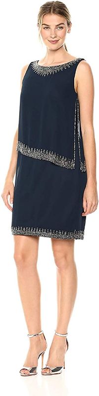 Photo 1 of J Kara Women's Sleeveless Popover Short Cocktail Beaded Dress SIZE 10