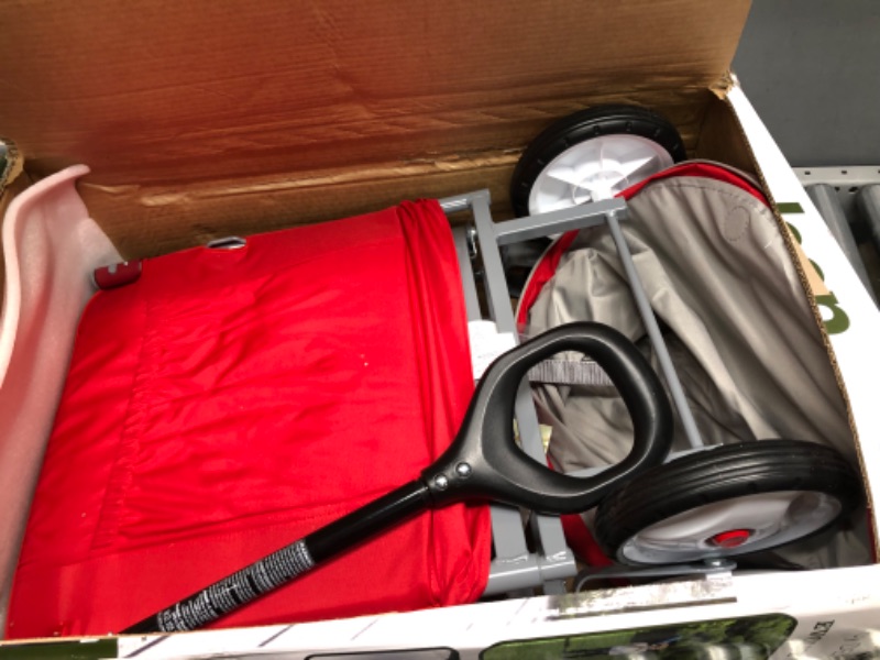 Photo 1 of Radio Flyer 3-In-1 EZ Folding, Outdoor Collapsible Wagon for Kids & Cargo, Red Folding Wagon
