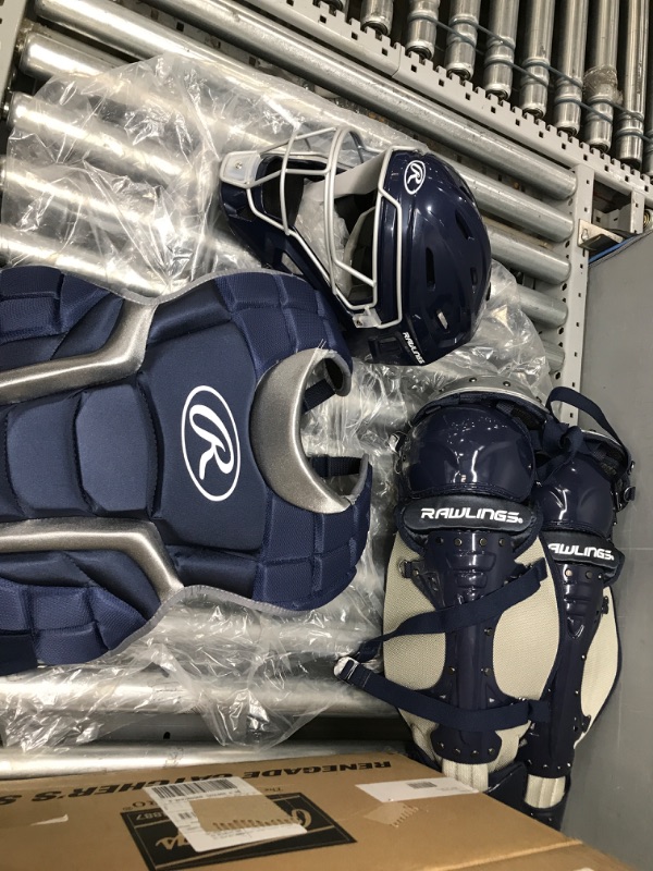 Photo 3 of **New** Rawlings | Renegade Series Baseball Catcher's Set | NOCSAE Certified | Adult vest 17in length helmet 7 1/8-7 1/2 hockey sports