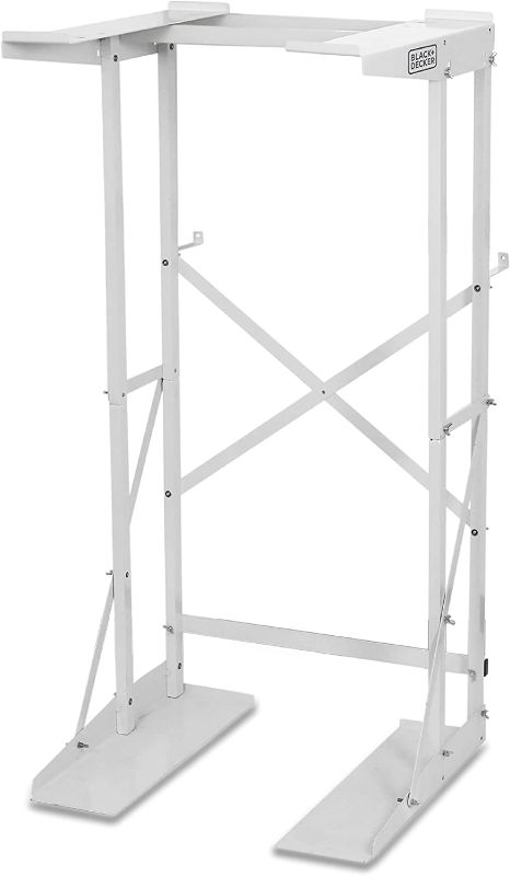 Photo 1 of *** USED *** ****LOOSE OR MISSING HARDWARE *** BLACK+DECKER BWDS Washer Dryer Stacking Rack Stand, White
