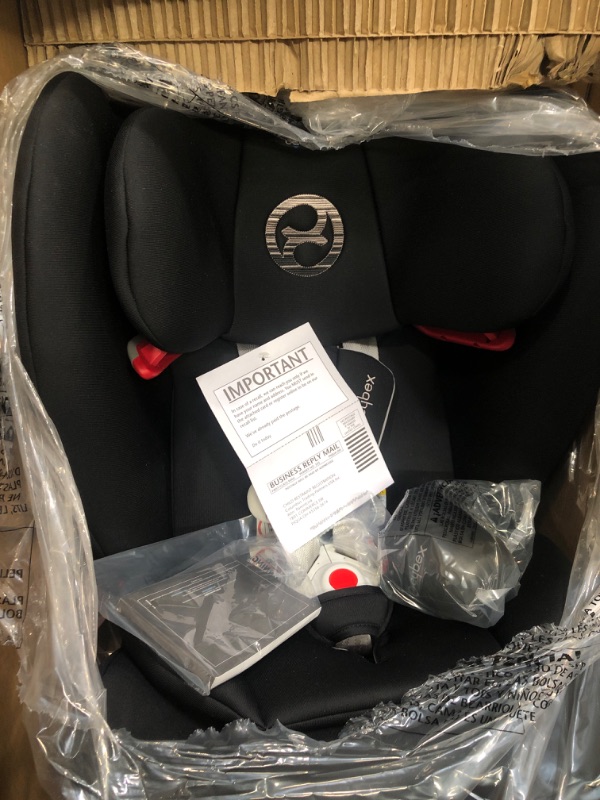 Photo 2 of Cybex Eternis S, All-in-One Convertible Car Seat, Use from Birth to 120 lbs, Reclining 12-Position Height-Adjustable Headrest, Side Impact Protection, Lavastone Black 1 Count (Pack of 1)