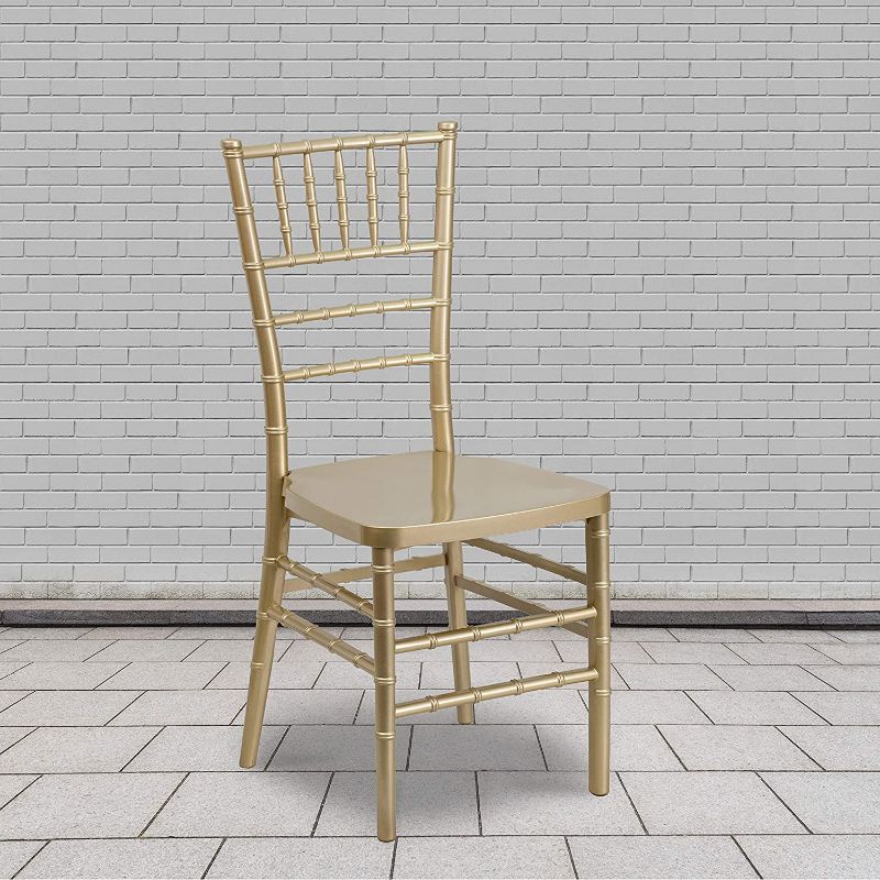 Photo 1 of 
Flash Furniture 2 Pack HERCULES PREMIUM Series Gold Resin Stacking Chiavari Chair