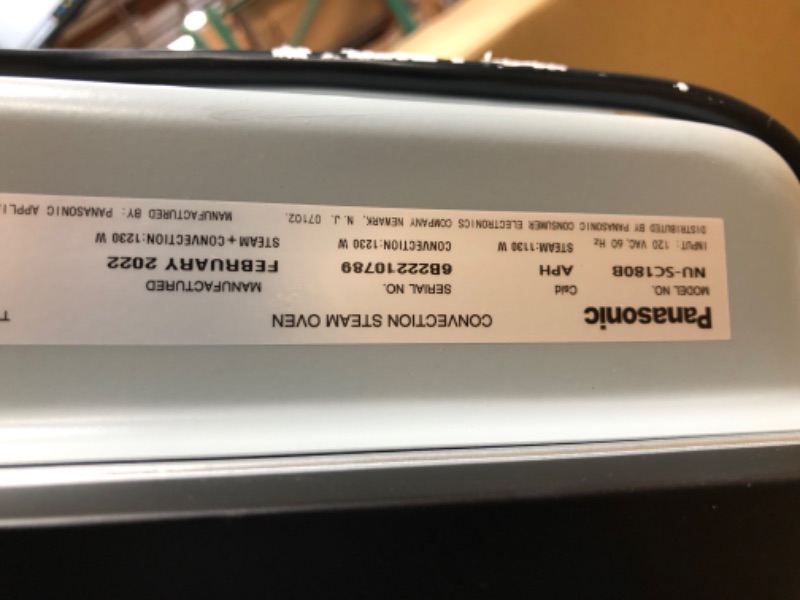 Photo 4 of ***DENTED ON TOP*** Panasonic HomeChef 7-in-1 Compact Oven with Convection Bake, Airfryer, Steam, Slow Cook, Ferment, 1200 watts, .7 cu ft with Easy Clean Interior - NU-SC180B (Black)