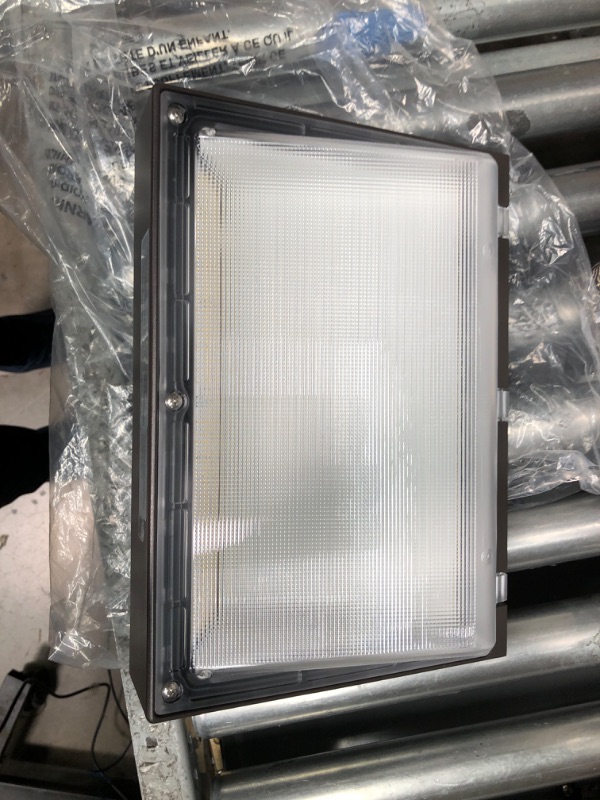 Photo 1 of 120W LED Wall Pack with Photocell, 15600LM 5000K 100-277V, Dusk to Dawn Outdoor Commercial Grade Lighting Fixture for Parking Lots, Warehouses, Yards,