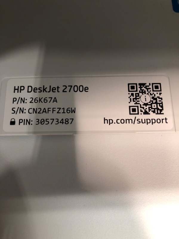 Photo 7 of DeskJet 2755e Wireless Inkjet Printer with 6 months of Instant Ink Included with HP+