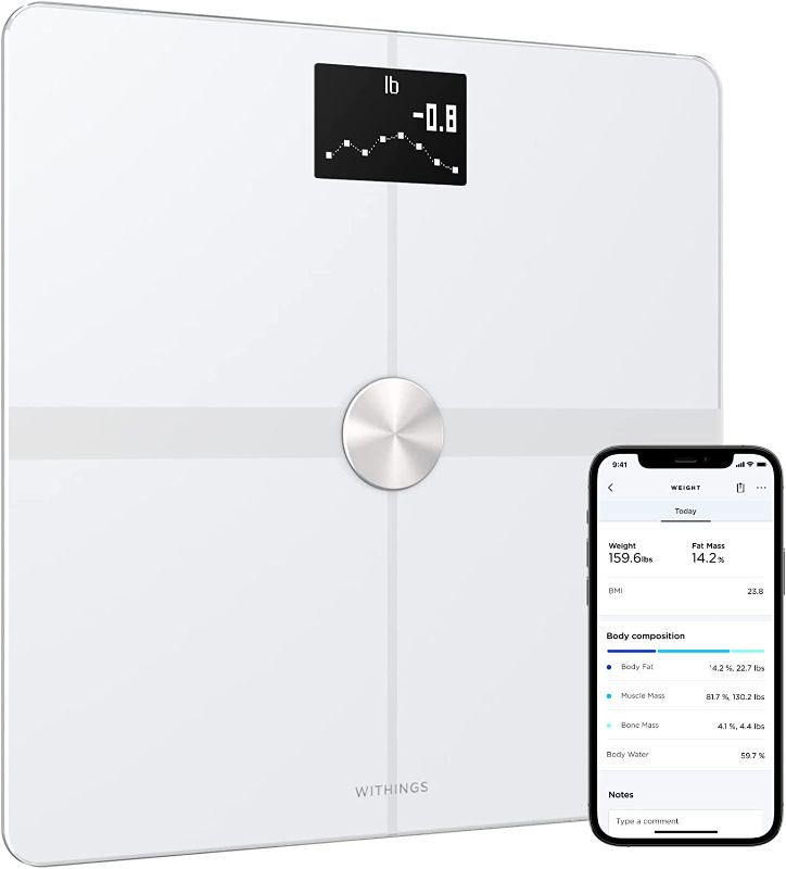Photo 1 of **WHITE*** Withings Body+ - Digital Wi-Fi Smart Scale with Automatic Smartphone App Sync, Full Body Composition Including, Body Fat, BMI, Water Percentage, Muscle & Bone Mass, with Pregnancy Tracker & Baby Mode