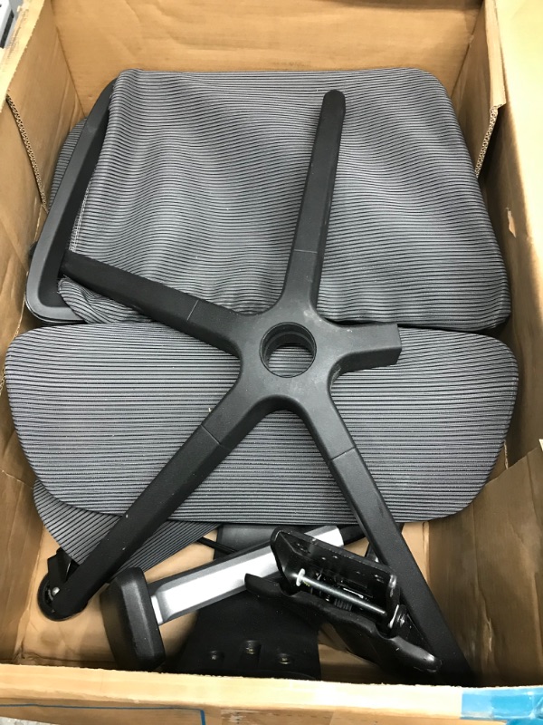 Photo 3 of ***PARTS ONLY NOT FUNCTIONAL***LINSY HOME Ergonomic Office Chair, Computer Mesh Chair for Home Office with 3D Headrest, Dark Gray
