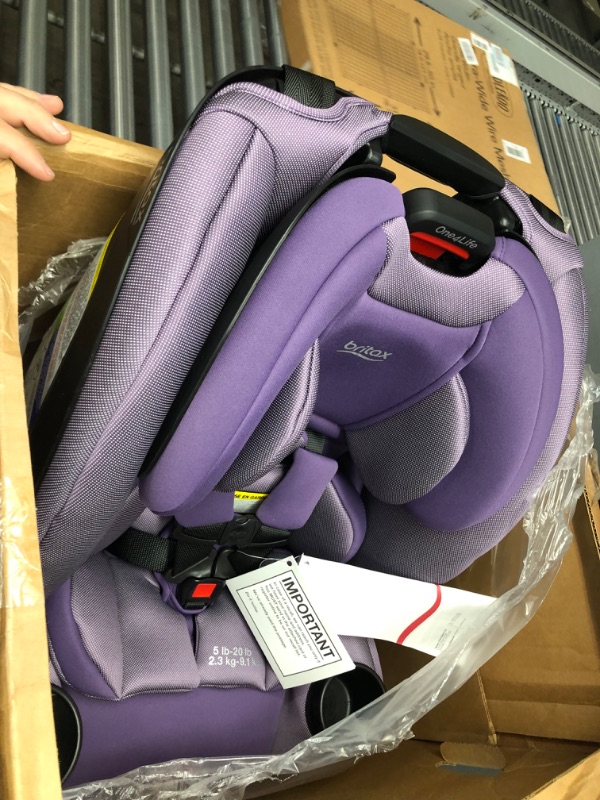 Photo 2 of Britax One4Life ClickTight All-in-One Car Seat – 10 Years of Use – Infant, Convertible, Booster – 5 to 120 pounds - SafeWash Fabric, Plum
