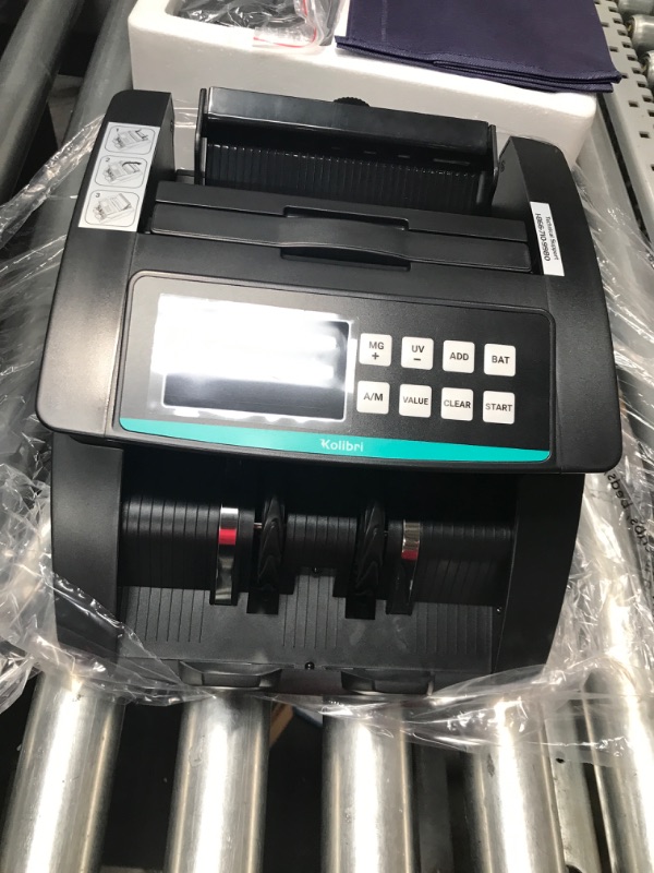 Photo 2 of Kolibri Money Counter Machine - 1,500 bills per min, advanced counterfeit detection, set up in minutes, Add and Batch Modes, Cash Counter with LCD Display