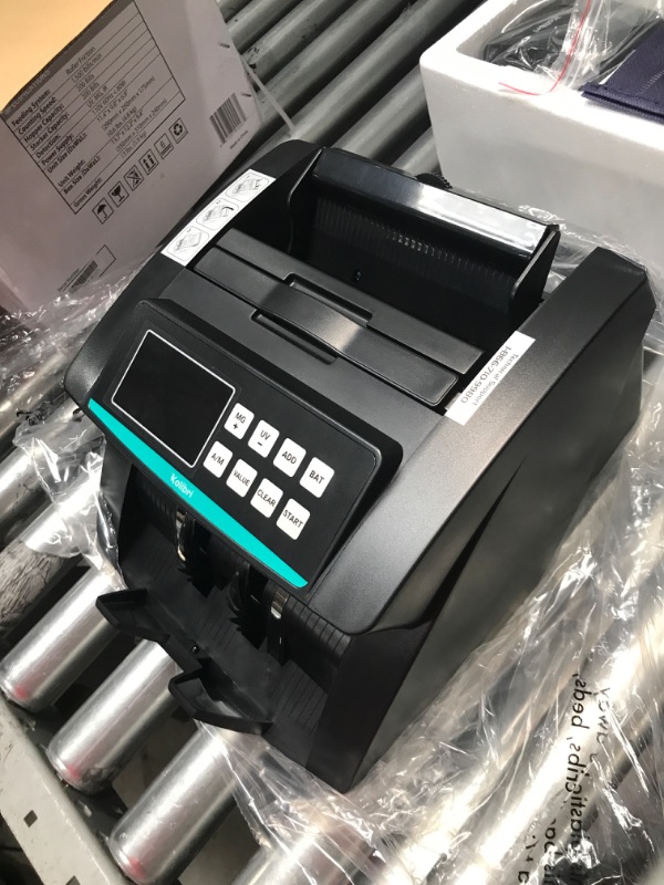 Photo 3 of Kolibri Money Counter Machine - 1,500 bills per min, advanced counterfeit detection, set up in minutes, Add and Batch Modes, Cash Counter with LCD Display