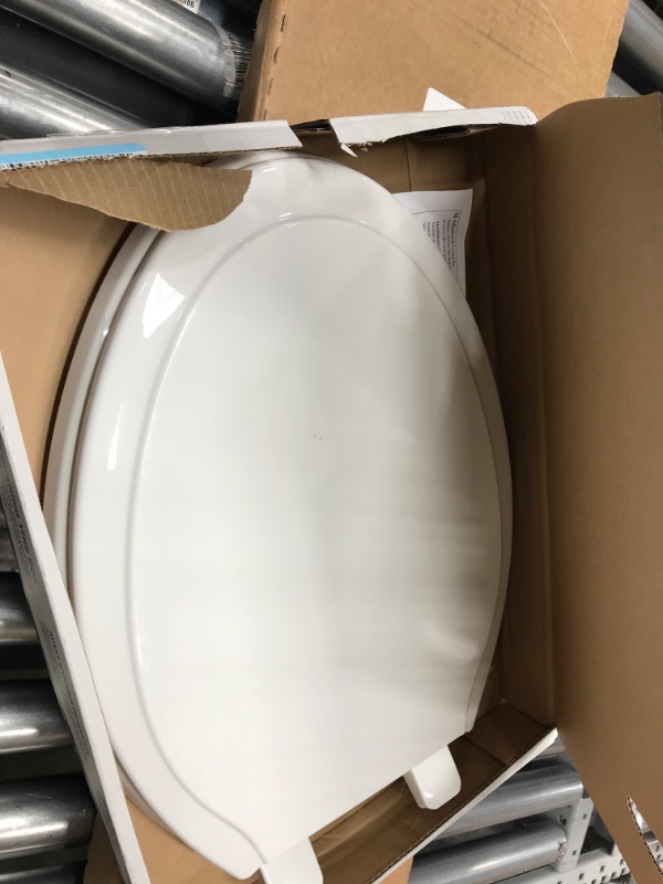 Photo 1 of KOHLER 4734-RL-0 RUTLEDGE READYLATCH QUIET CLOSE ELONGATED TOILET SEAT, WHITE