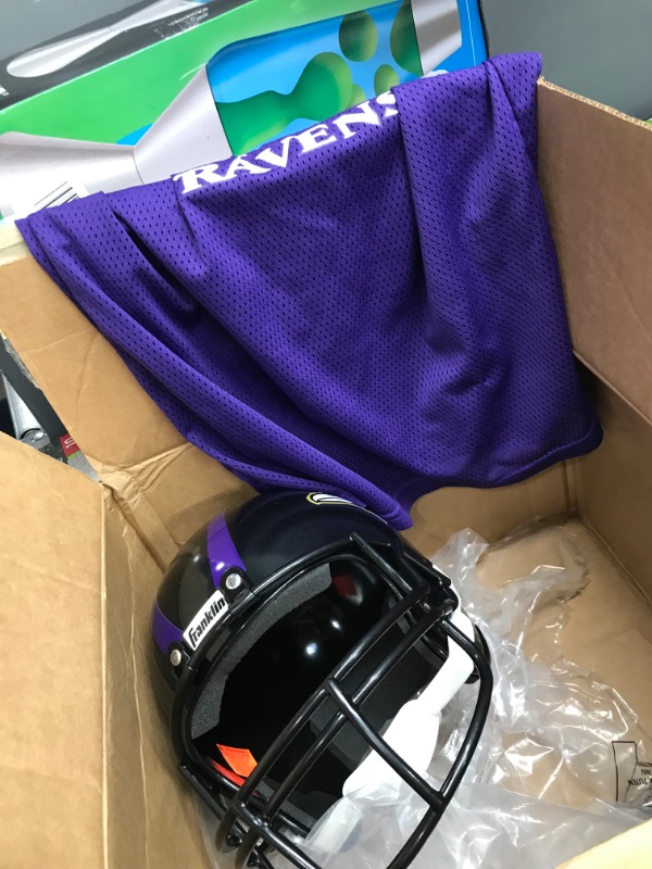 Photo 1 of Franklin Sports NFL Kids Helmet + Jersey Sets - Youth NFL Team Uniform Sets - Costume Set - Helmet, Jersey + Chinstrap-
