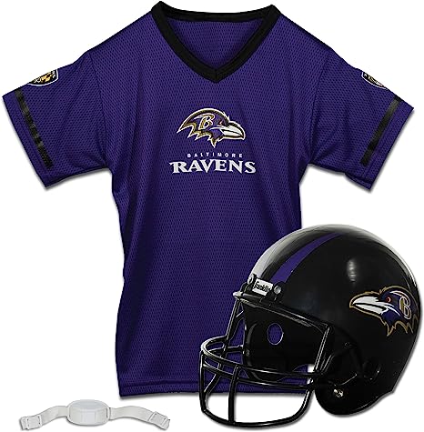 Photo 1 of Franklin Sports NFL Kids Helmet + Jersey Sets - Youth NFL Team Uniform Sets - Costume Set - Helmet, Jersey + Chinstrap-
