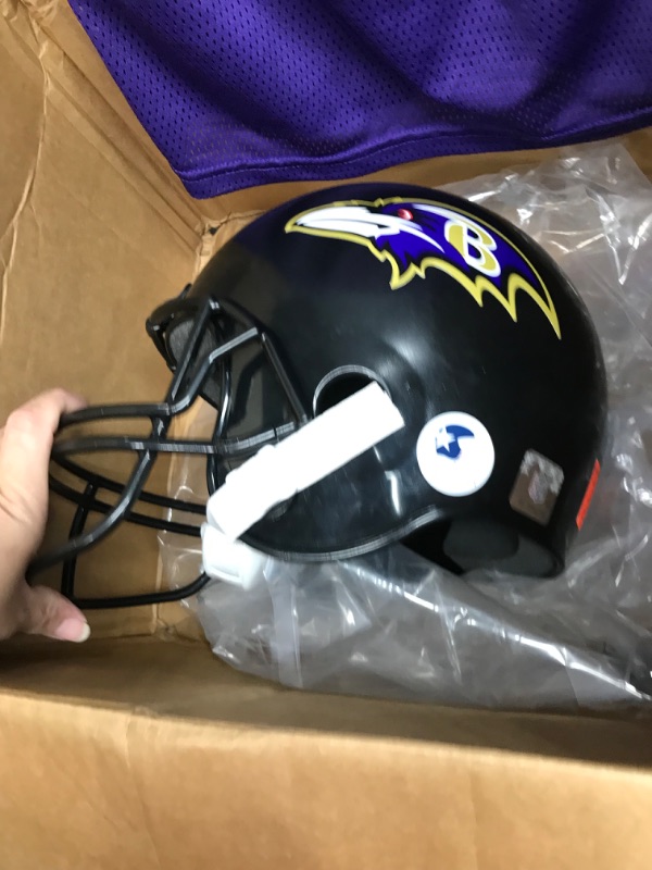 Photo 1 of Franklin Sports NFL Kids Helmet + Jersey Sets - Youth NFL Team Uniform Sets - Costume Set - Helmet, Jersey + Chinstrap-
