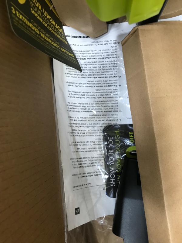 Photo 1 of Sun Joe SBJ601E 10 Amp 215 Max MPH All-Purpose 2-Speed Electric Blower, Green Leaf Blower Green Up to 215MPH