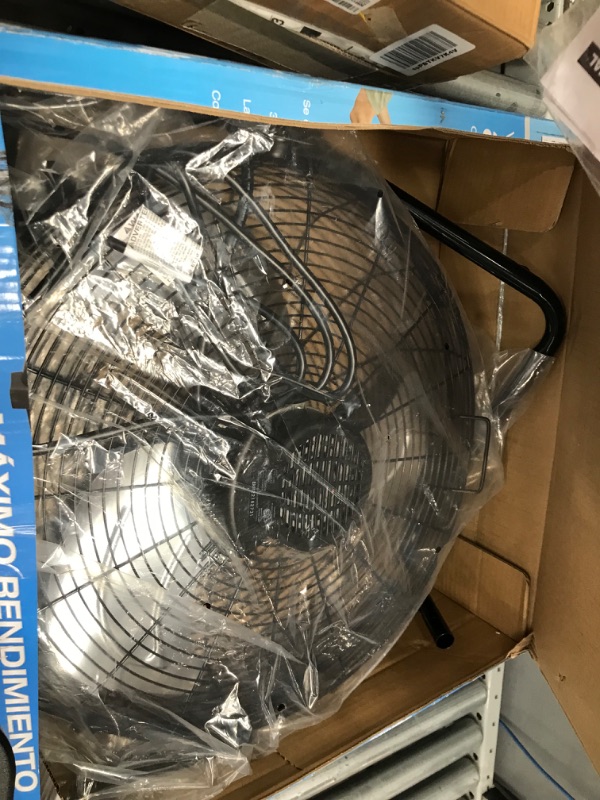 Photo 1 of Lasko 20" High Velocity Quick Mount, Easily Converts from a Floor Wall Fan, 7 x 22 x 22 inches, Black & U12104 High Velocity Pro Pivoting Utility Fan for Cooling, 12.2 x 9.6 x 12.3 inches, Black Fan + Fan, Black