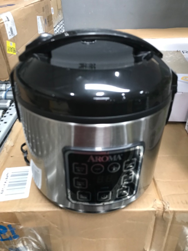 Photo 1 of Aroma Housewares ARC-914SBD Digital Cool-Touch Rice Grain Cooker and Food Steamer, Stainless, Silver, 4-Cup (Uncooked) / 8-Cup (Cooked) Basic