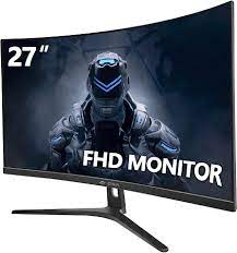 Photo 1 of CRUA 27" 144hz/165HZ Curved Gaming Monitor, Full HD 1080P 1800R Frameless Computer Monitor, 1ms GTG with FreeSync, Low Motion Blur, Eye Care, VESA, DisplayPort, HDMI, Black
