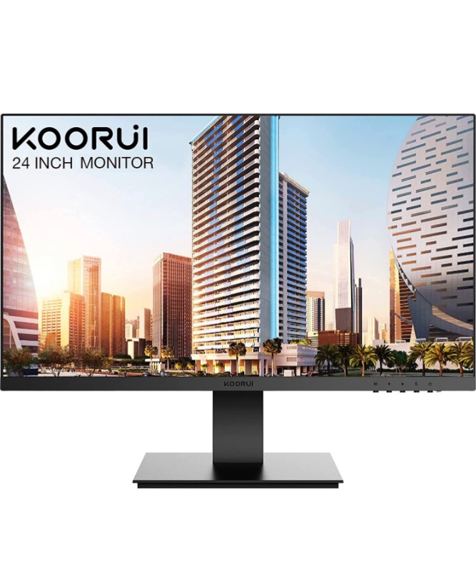 Photo 1 of KOORUI 24" Full HD IPS Monitor, Computer Monitors 75Hz, 5ms, 1080P