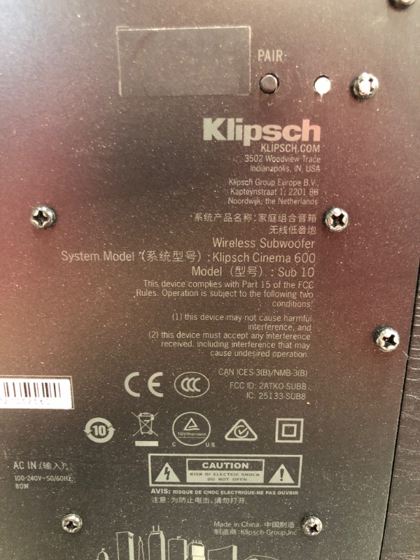 Photo 2 of Klipsch R-80SWi 8-inch 150W Wireless Subwoofer with High Performance Driver for Deep Bass Black
