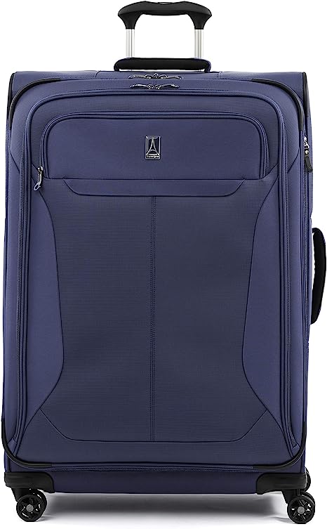 Photo 1 of **USED**  Travelpro Tourlite Softside Expandable Luggage with 4 Spinner Wheels, Lightweight Suitcase, Men and Women, Blue, Checked-Large 29-Inch
