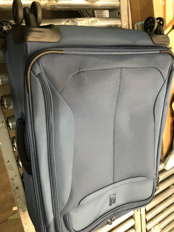 Photo 2 of **USED**  Travelpro Tourlite Softside Expandable Luggage with 4 Spinner Wheels, Lightweight Suitcase, Men and Women, Blue, Checked-Large 29-Inch
