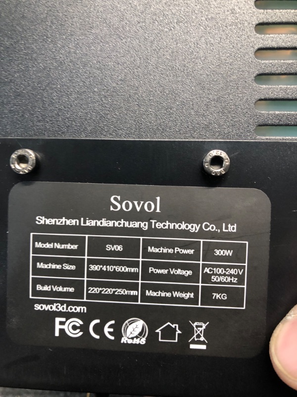 Photo 7 of Sovol SV06 Plus 3D Printer Black 300? High Temp 150mm/s High Speed Printing Size 11.8x11.8x13.4 inch
