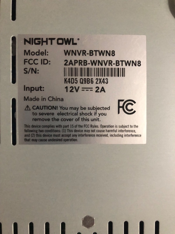 Photo 11 of Night Owl Sp, Llc Night Owl 10 Channel Bluetooth Video Home Security Camera System with (4) Wi-Fi IP 4K HD Indoor/Outdoor Spotlight Cameras 2-Way Audio and 1TB Hard Drive, BTWN8-4L1 
***Unable to test.***.