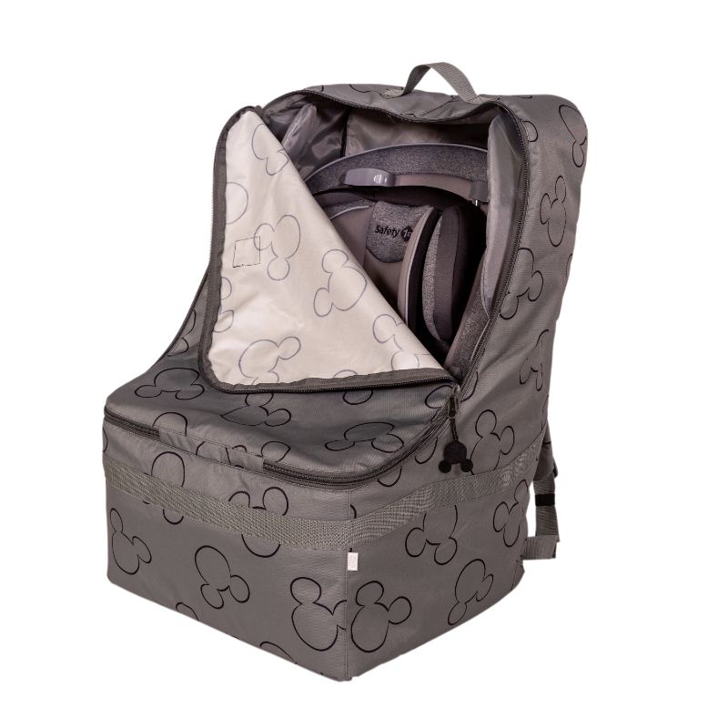 Photo 1 of 15"x20" Grey Disney Black Mickey Mouse Head Outline Pattern Diaper Bag Backpack 