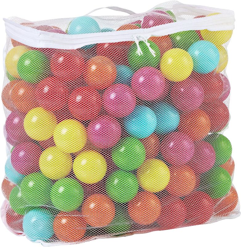 Photo 1 of BalanceFrom 2.3-Inch Phthalate Free BPA Free Non-Toxic Crush Proof Play Balls Pit Balls- 6 Bright Colors in Reusable and Durable Storage Mesh Bag
