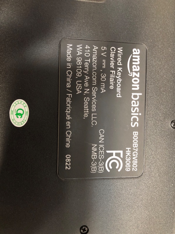 Photo 1 of AmazonBasics USB Wired Computer Keyboard and Wired Mouse Bundle Pack Bundle with AmazonBasics High-Speed 4K HDMI Cable - 6 Feet