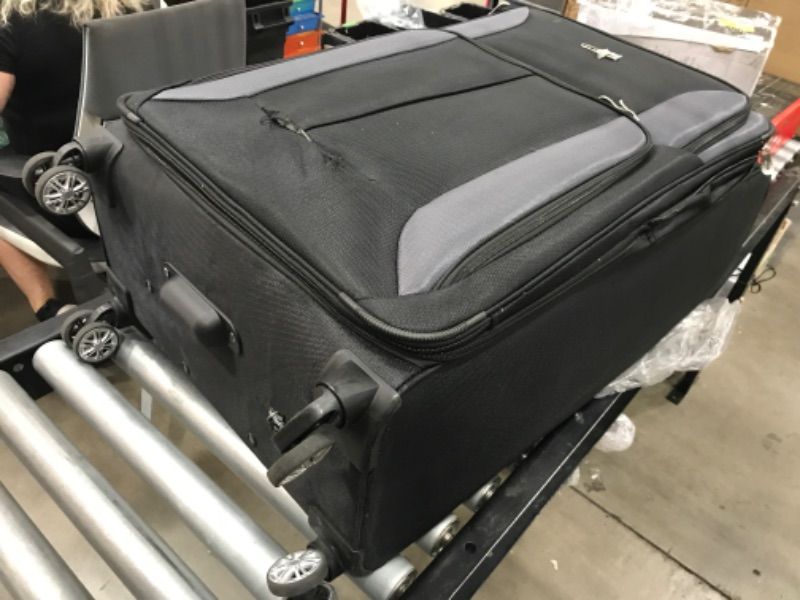 Photo 2 of Rockland Impact Softside Spinner Wheel Luggage Set, Black, 4-Piece (18/22/26/30) 4-Piece Set (18/22/26/30) Black