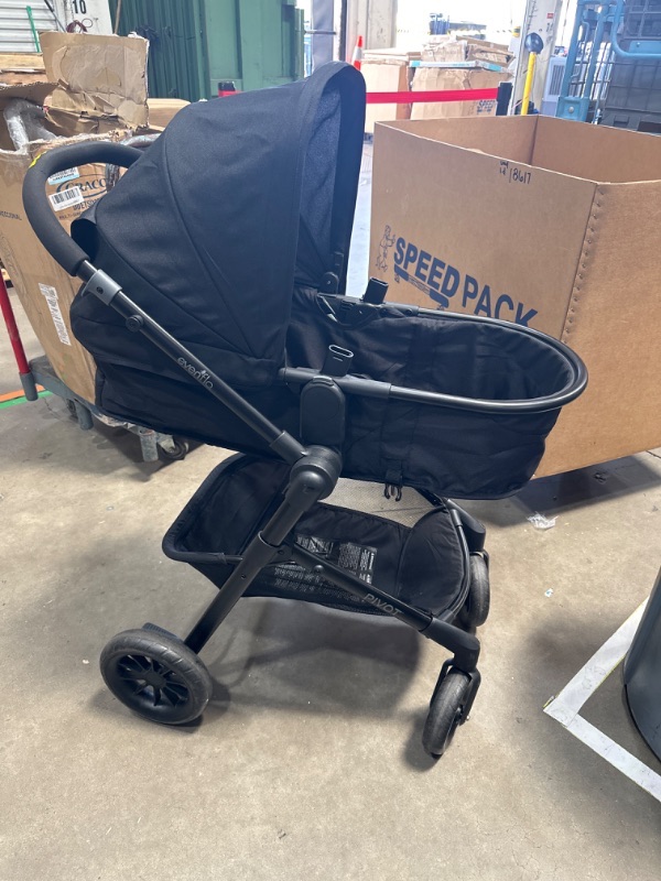 Photo 5 of Chicco Bravo Primo Trio Travel System, Bravo Primo Quick-Fold Stroller with Chicco KeyFit 35 Zip Extended-Use Infant Car Seat, Car Seat and Stroller Combo | Springhill/Black Springhill Bravo Primo
