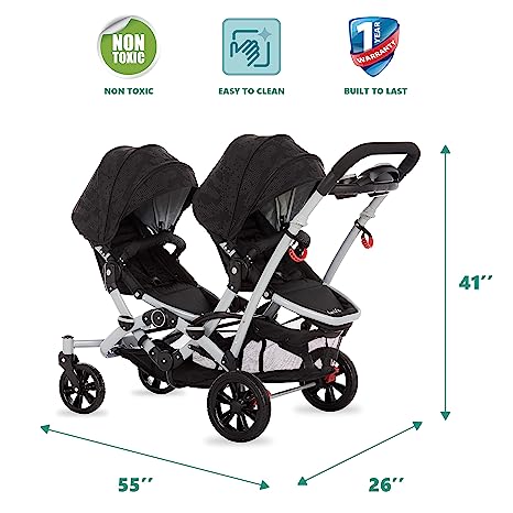 Photo 2 of Baby Trend Sit and Stand Double Stroller, Onyx
