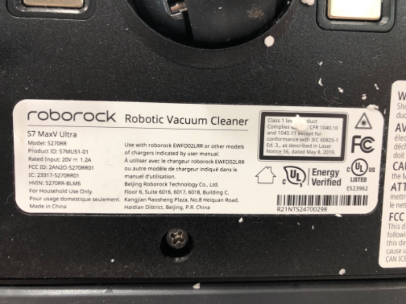 Photo 3 of **********BROKEN DOES NOT WORK PARTS ONLY************S7MaxV Ultra Wi-Fi Connected Robot Vacuum and Sonic Mop with Empty Wash Fill Dock