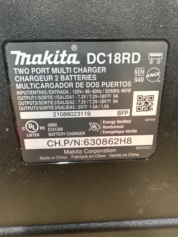 Photo 5 of 18V Lithium-Ion Dual Port Rapid Optimum Charger
Simultaneously charges 2 batteries. One 18 v battery included.
Built-in chip controls current, voltage and temperature
Built-in fan cools the battery for faster charging